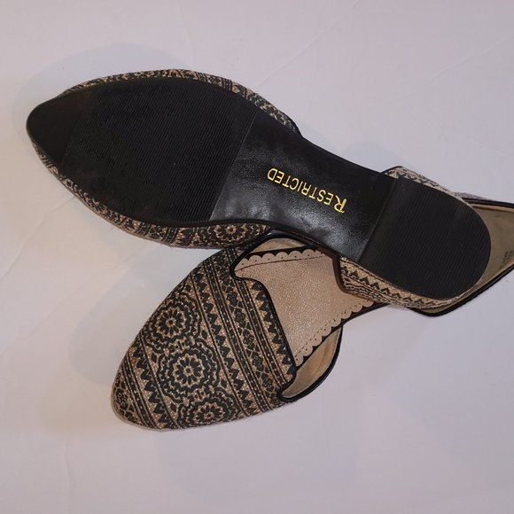 RESTRICTED Ladies Slip On Mule Open Side Pointed Toe Ballet Flat Sz 6 - Picture 10 of 12